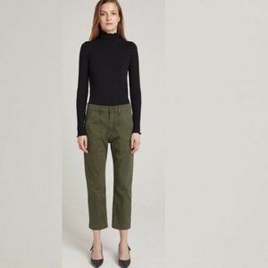 NWT $265 3X1 N.Y.C. SABINE Tapered Chino Pants in MOSS Green Size 28
